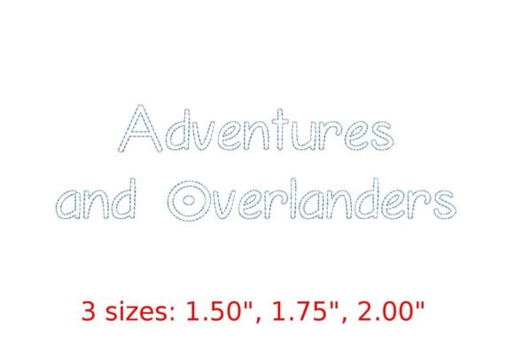 Adventures Bean Stitch Outline Font: A Versatile Choice for Embroidery Enthusiasts