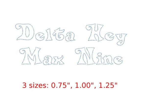 Delta Hey Max Nine Bean Stitch Outline: A Creative Embroidery Font for Every Project
