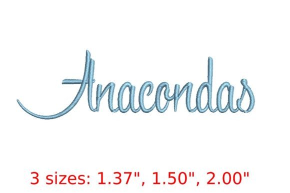 Discover the Anacondas Embroidery Font: A Bold Statement for Your Designs