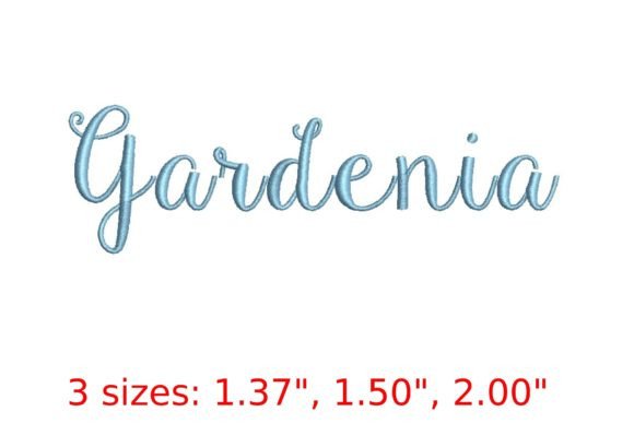 Discover the Elegance of Gardenia Font in Embroidery Design