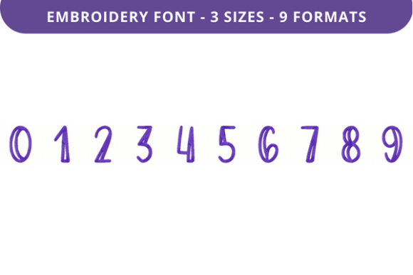 Ease My Mind Font 0 to 9: A Versatile Embroidery Font for Creative Projects