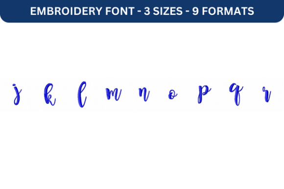 Enhance Your Embroidery Projects with Magnolia Sky Font Lower J to R