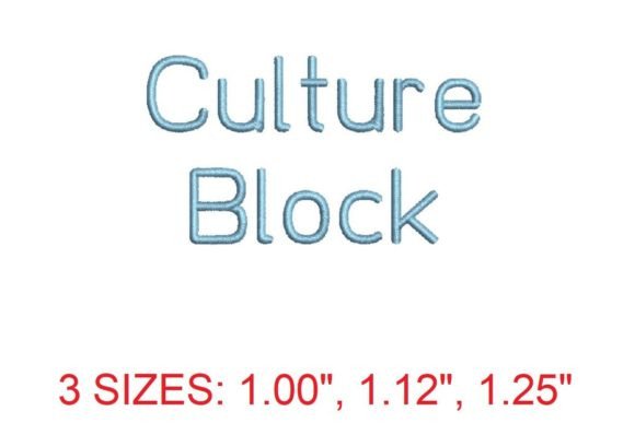 Experience the Precision of Culture Block Embroidery Font