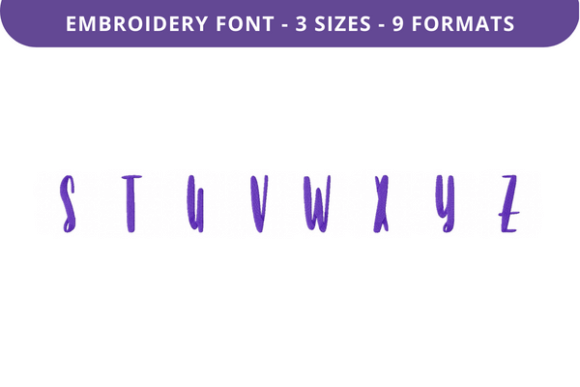 Fifty First Dates Font Uppercase S to Z – A Versatile Embroidery Font for Creative Projects