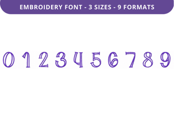 Flat Alfredo Font 0 to 9: A Versatile Embroidery Font for Creative Projects