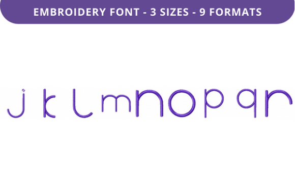 Halo Colony Font Lowercase J to R: A Versatile Embroidery Solution for Creative Projects