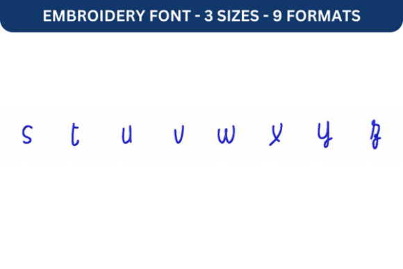 Le Laboratoire Font Lower S to Z: A Versatile Embroidery Font for Creative Projects
