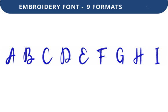 Smooth Slushie Font A to I: The Perfect Embroidery Font for Personalized Designs