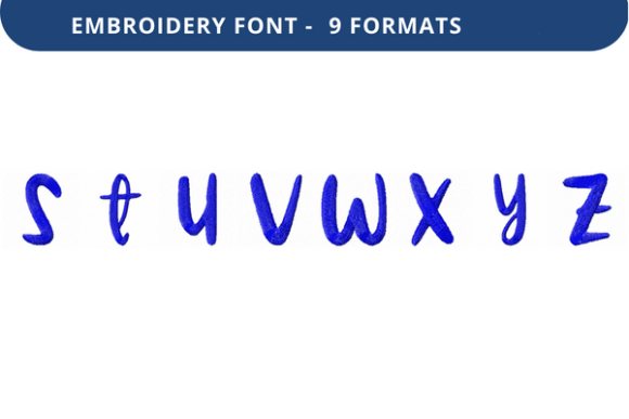 Smooth Slushie Font Lowercase S to Z: A High-Quality Embroidery Font for Personalized Designs