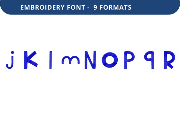 Taffy Luck Font Lowercase J to R: A Modern Embroidery Solution for Creative Expression